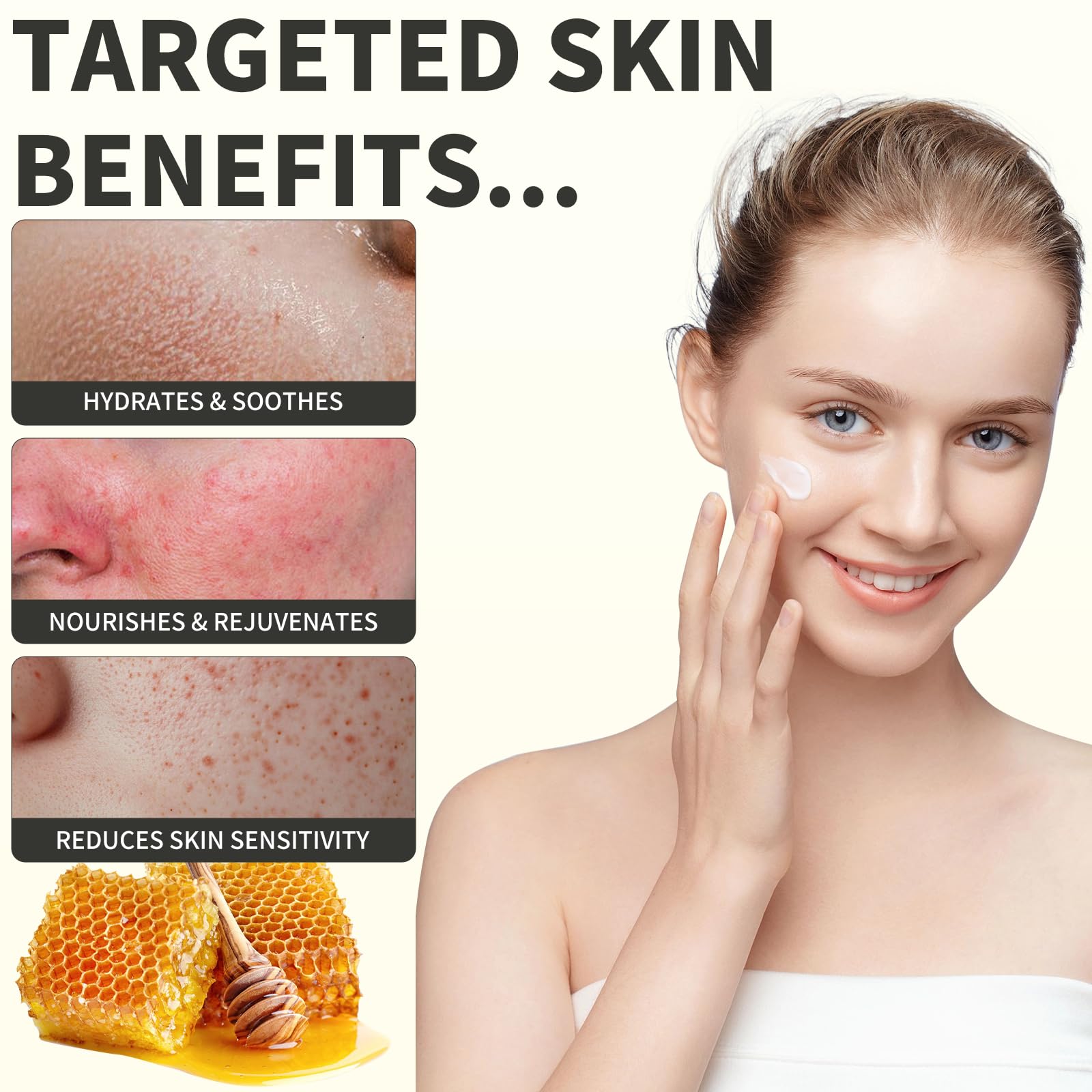 BMDYJK natural ingredients highlight vitamin-rich blend for skin support.