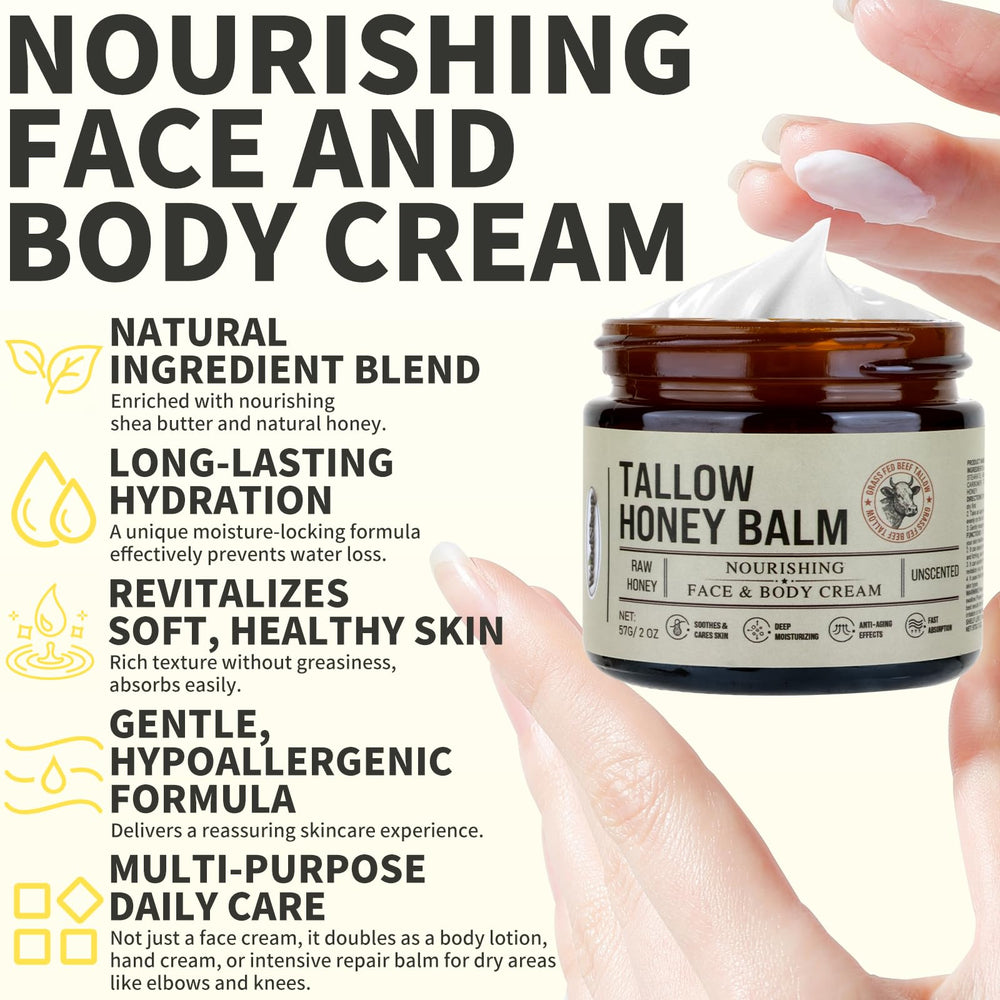 BMDYJK whipped-tallow-honey-cream close-up for fast-absorbing moisture.
