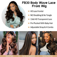 BMNH 30-inch ombre wig delivering dramatic length and graceful waves for formal looks.