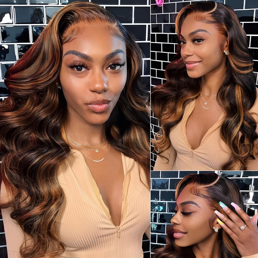 BMNH HD lace front ombre highlight for seamless skin-melt and sun-kissed color.