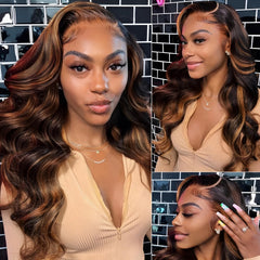 BMNH HD lace front ombre highlight for seamless skin-melt and sun-kissed color.