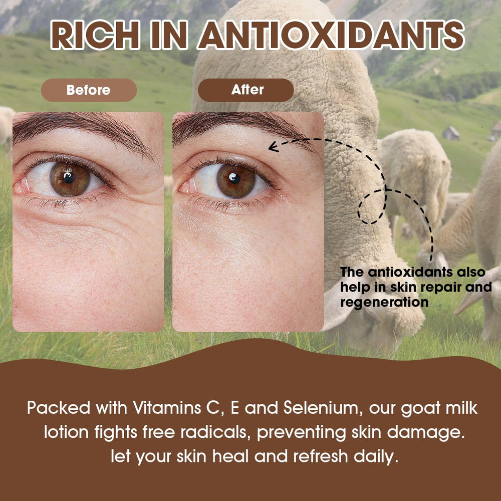 Person applying lotion on arms shows versatile use for all skin types.