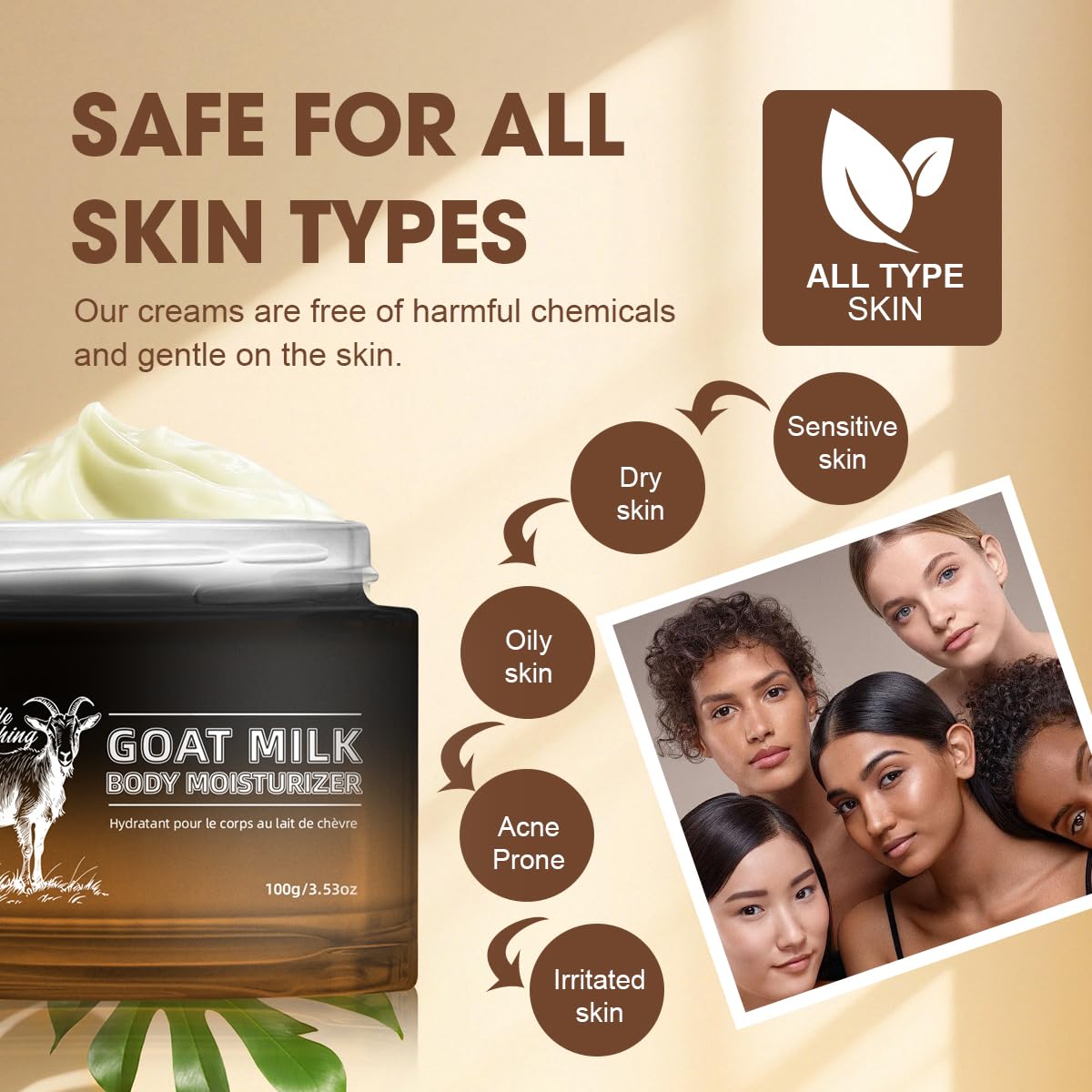 Close-up of smooth, hydrated skin after using Bmrewax lotion.