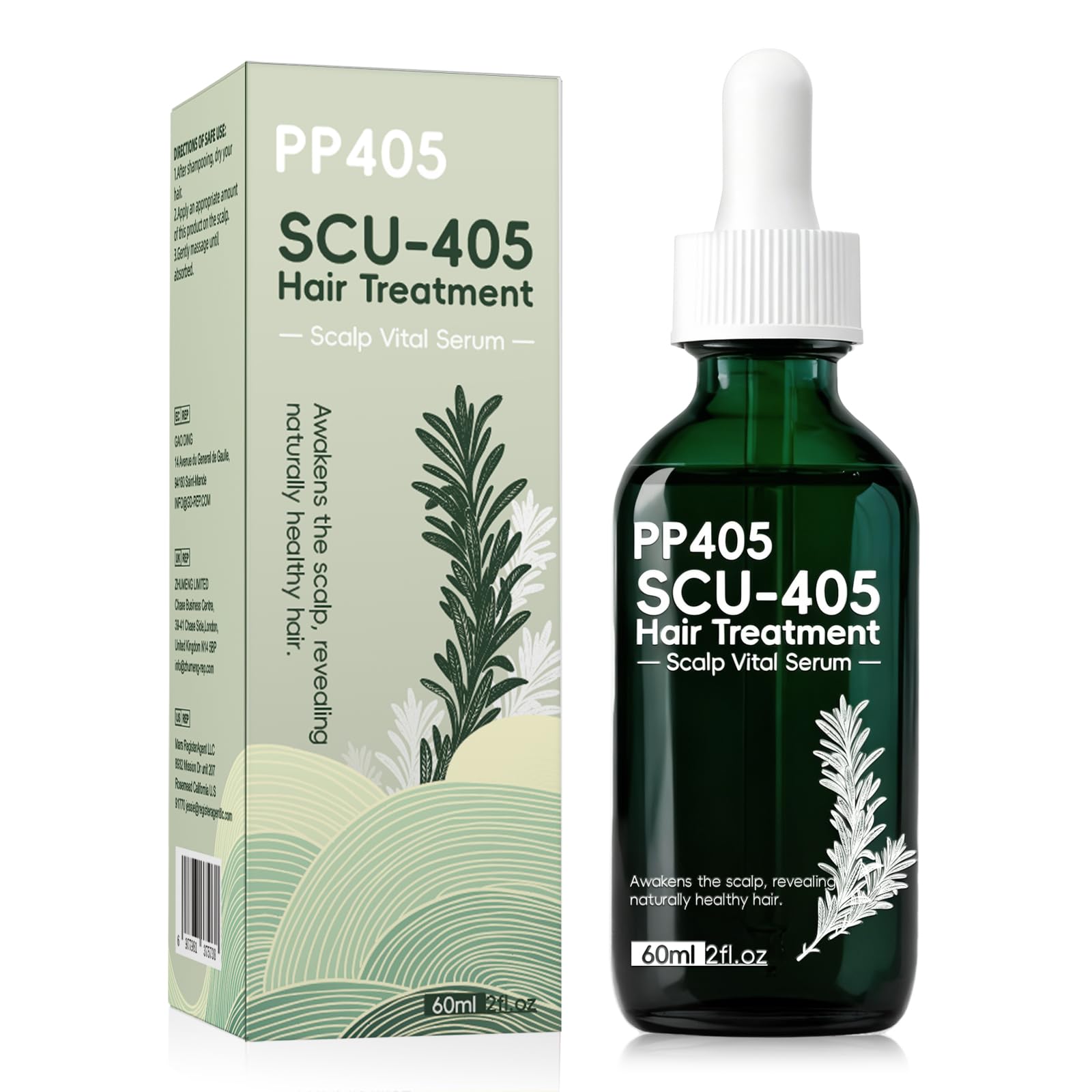 Bmrewax PP405 bottle on shelf illustrating a lightweight scalp serum for daily use
