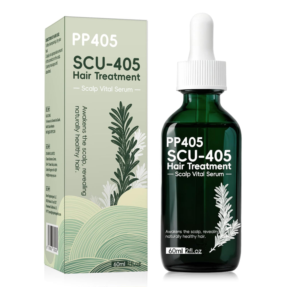 Bmrewax PP405 bottle on shelf illustrating a lightweight scalp serum for daily use