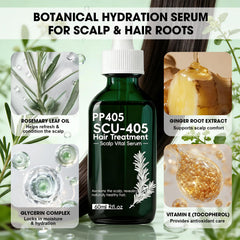 Bmrewax PP405 hyaluronic acid droplets nourishing the scalp with hydration