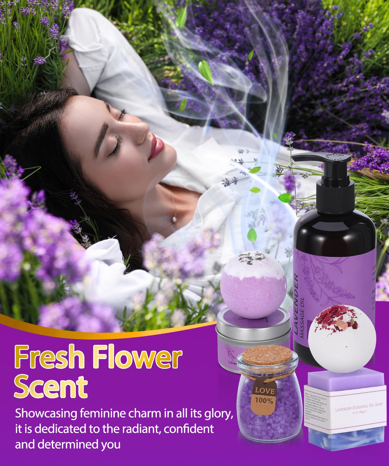 Bnlcd lavender soap bar complements the bath ritual.