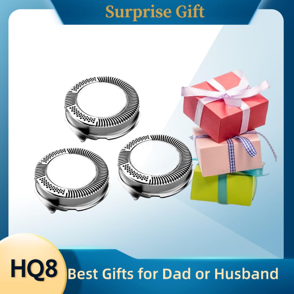 Three-pack HQ8 heads for easy replacement routine