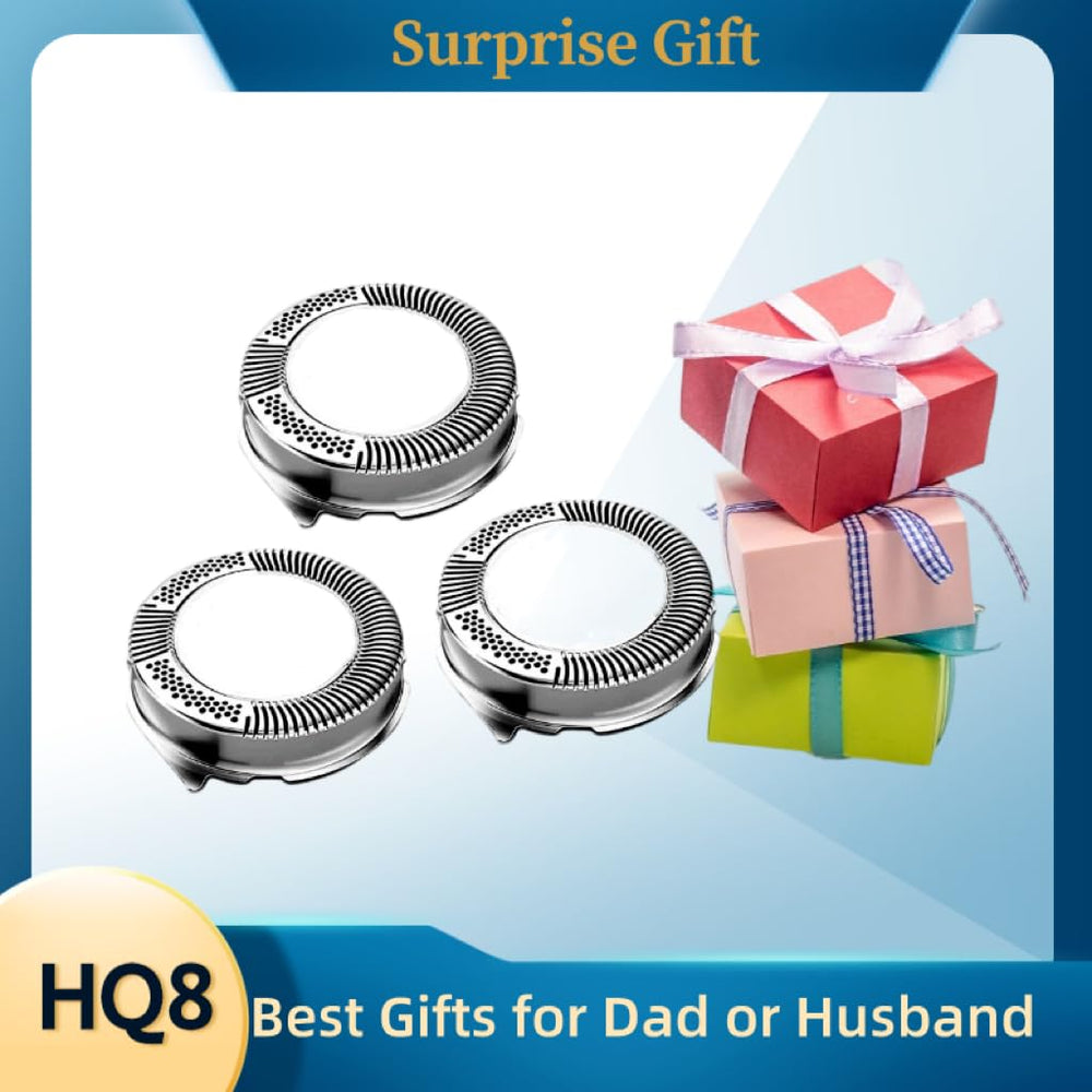 Three-pack HQ8 heads for easy replacement routine