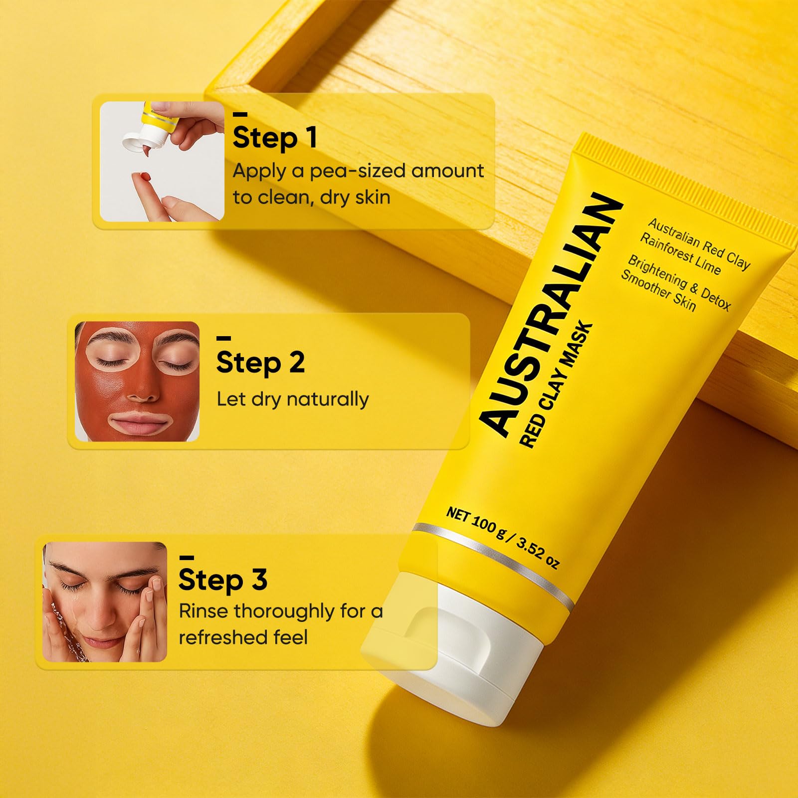 Boaccy Easy Rinse mask removal with warm water.