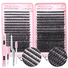 Boahankuke 640pcs lash clusters kit for DIY lash extensions at home