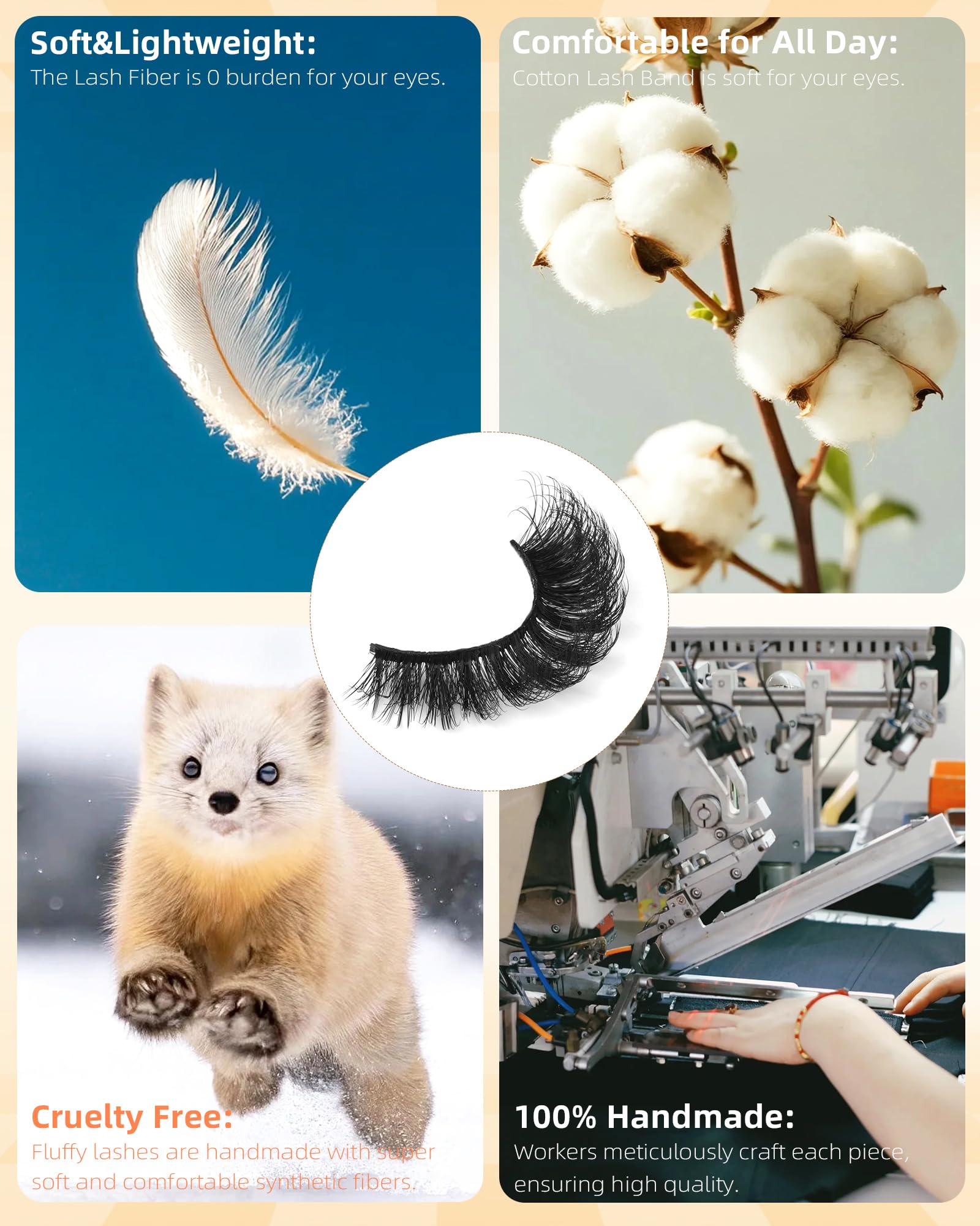 Boahankuke elastic cotton lash band delivers lightweight comfort.