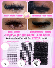 Boahankuke lash clusters bottom lashes 5-7mm add subtle definition