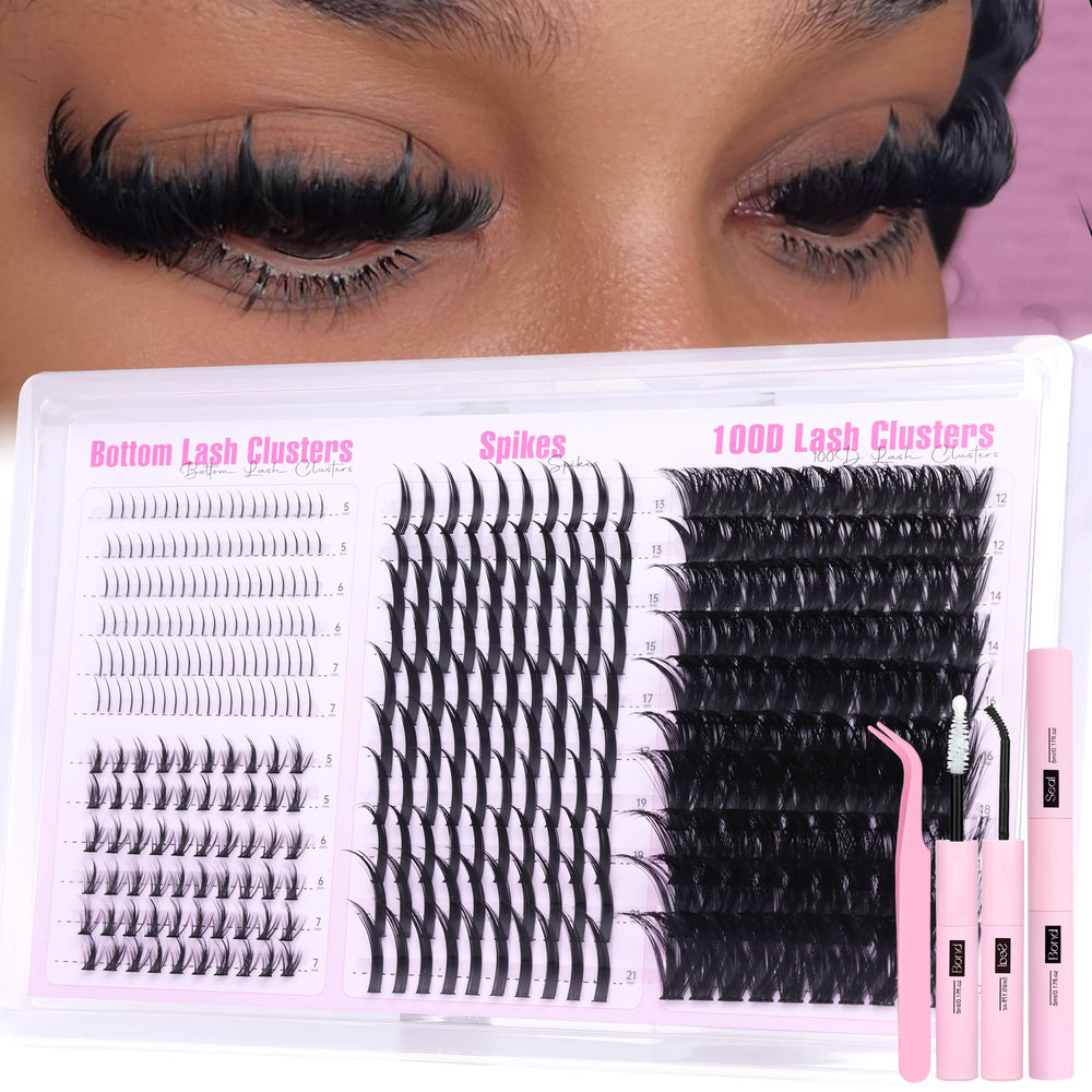 Boahankuke lash clusters spikes 13-21mm create dramatic eye-opening length