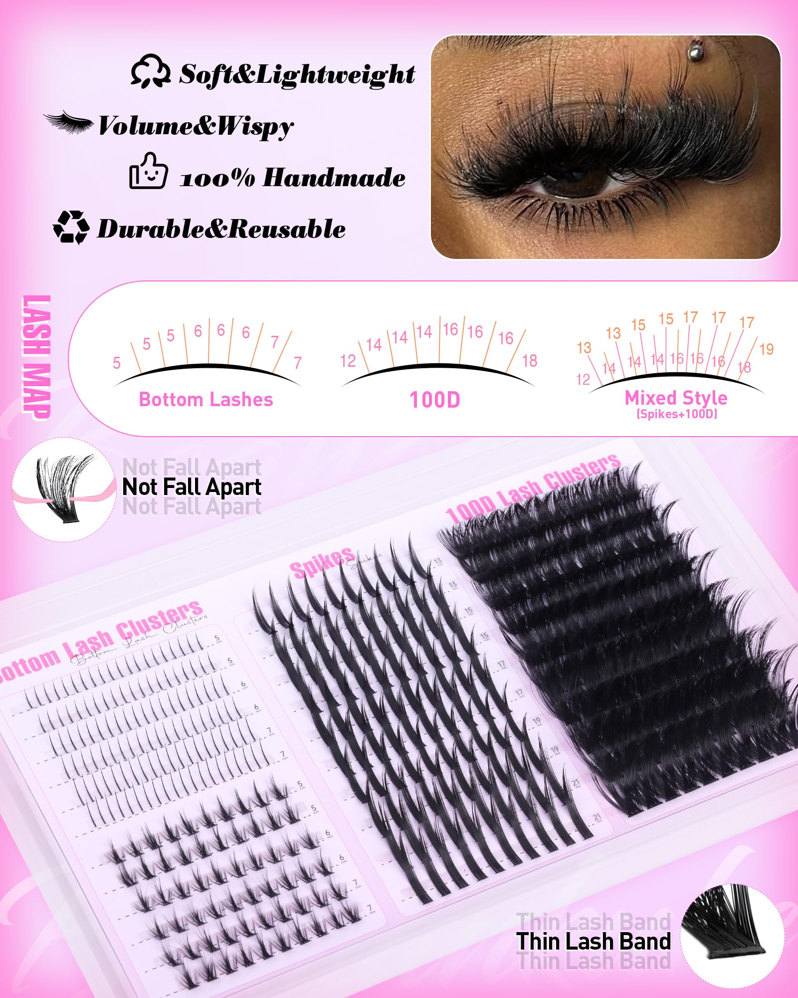 Boahankuke soft-volume lashes 12-20mm create full-looking lashes.