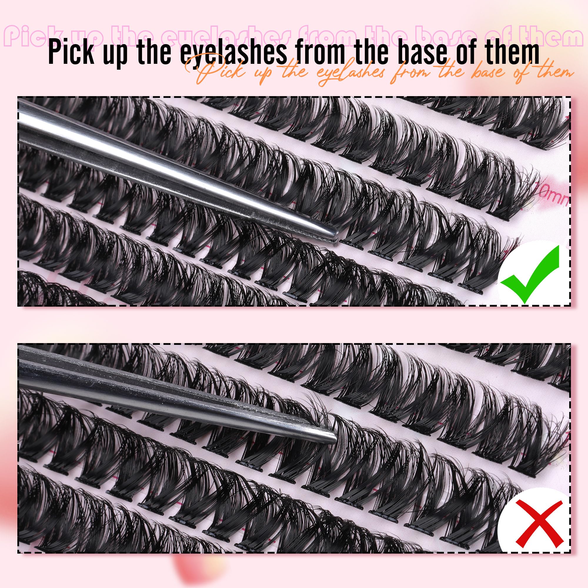 Boahankuke vegan silk-mink cluster lashes offer soft, lightweight wear