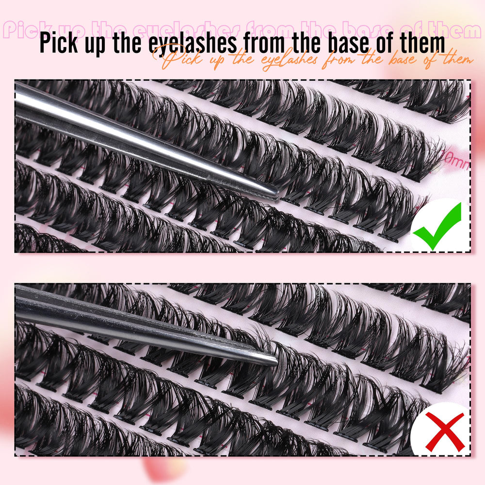 Boahankuke vegan silk-mink cluster lashes offer soft, lightweight wear