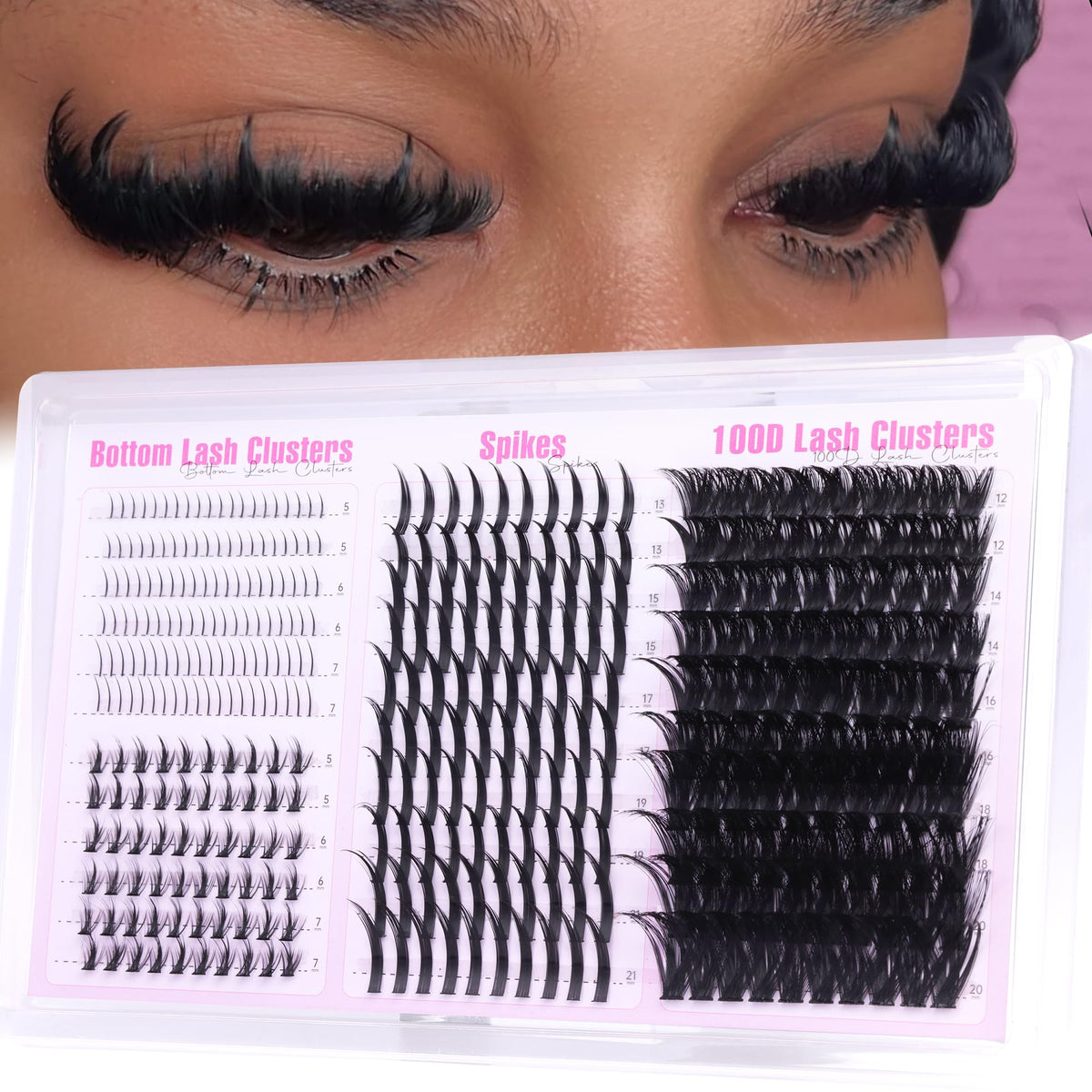 Boahankuke wispy lash clusters for subtle, natural volume.