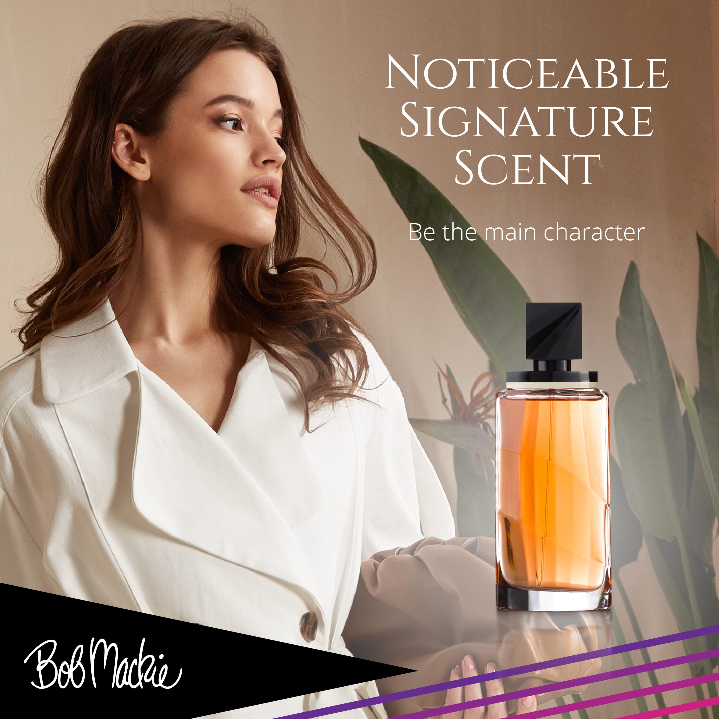 Bob Mackie citrus and oriental flower notes create a captivating, modern bloom.
