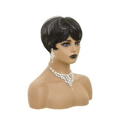 BOBCOO Pixie Cut Wig model wearing for fit and movement.