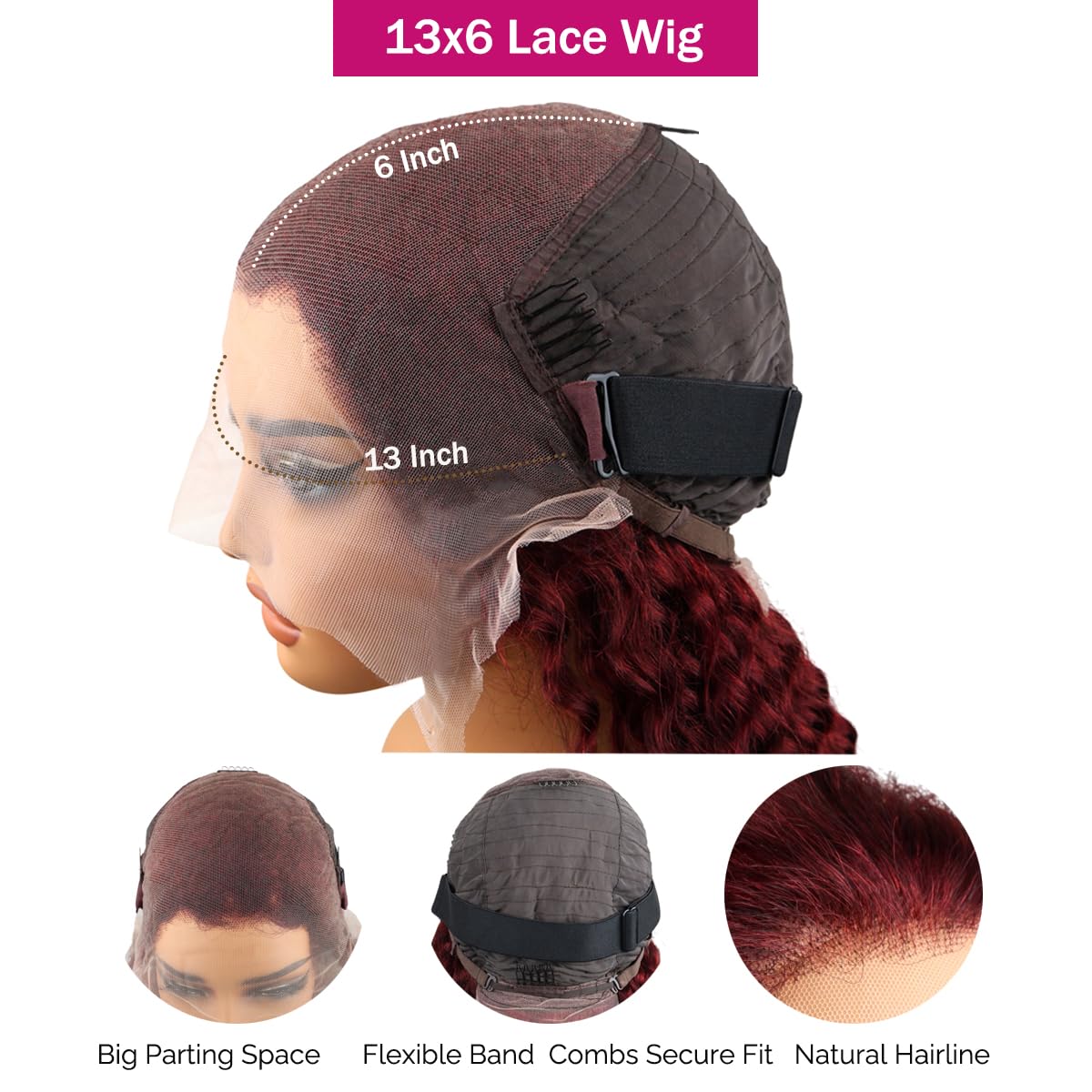 Bobili transparent HD lace front blends with skin for a natural hairline.
