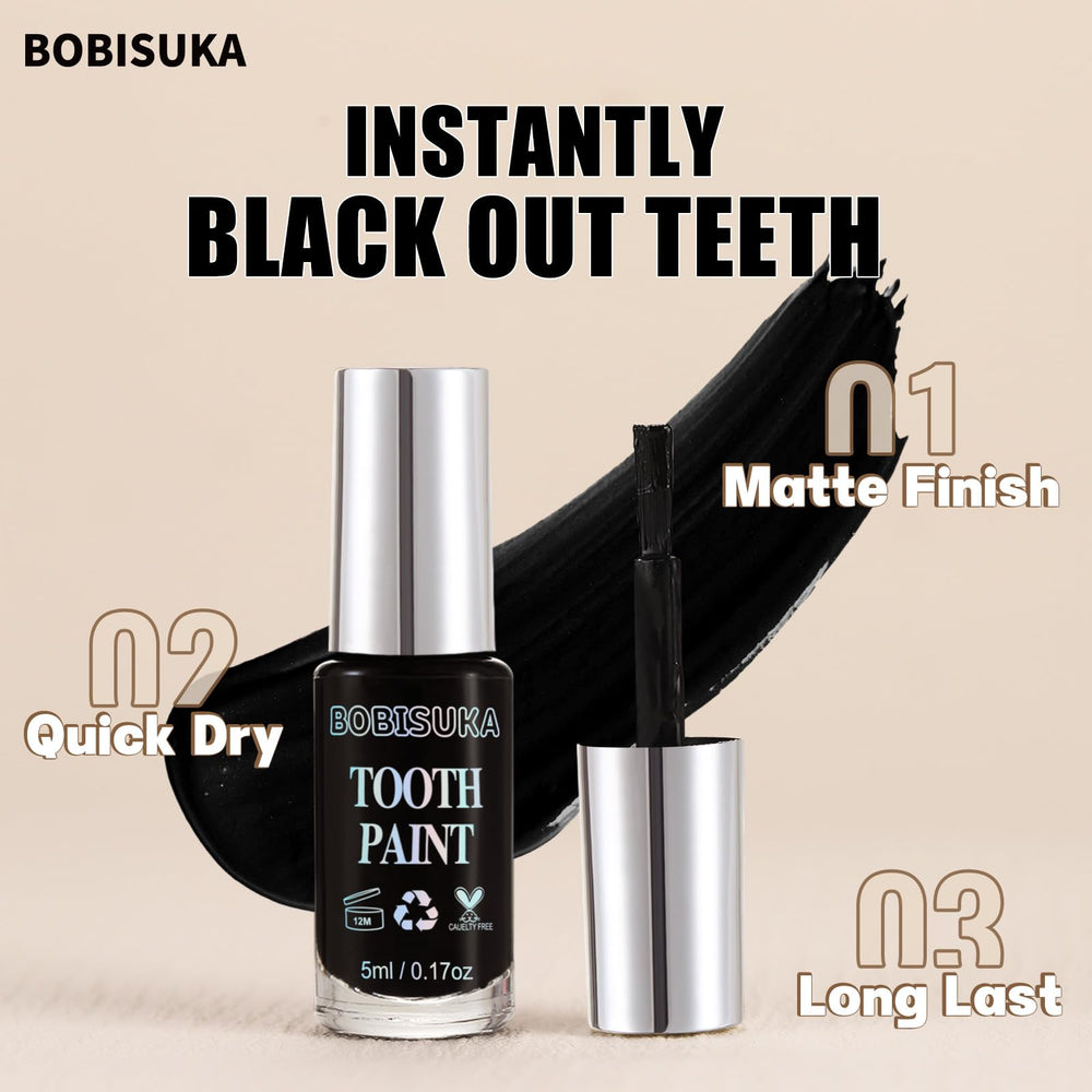 BOBISUKA Halloween tooth paint color preview for spooky smiles.