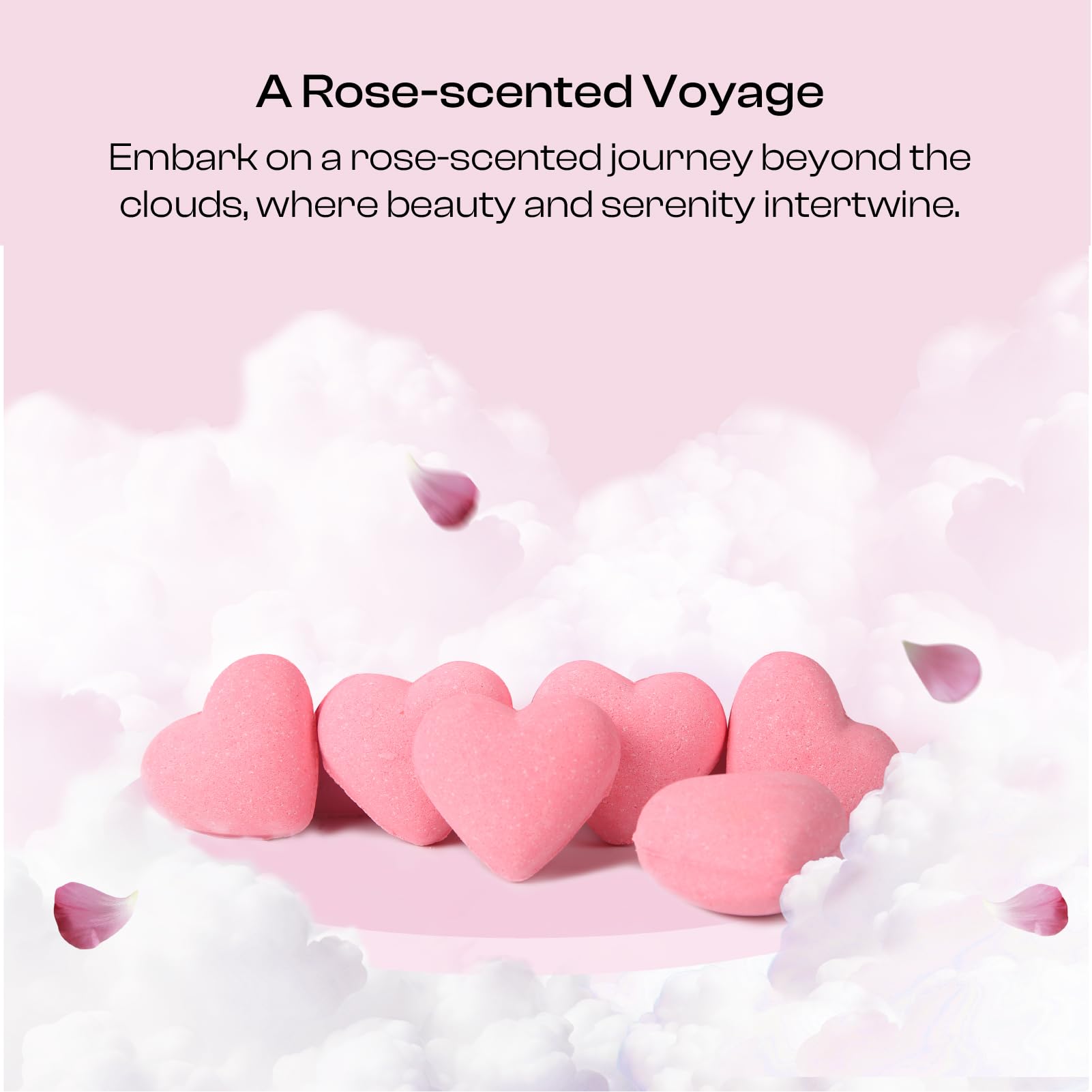 BoboSweeTree pink heart shower steamer creating a scented home spa.
