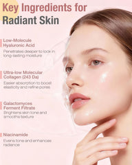 BOCACUE hyaluronic acid penetration close-up highlighting moisture absorption.