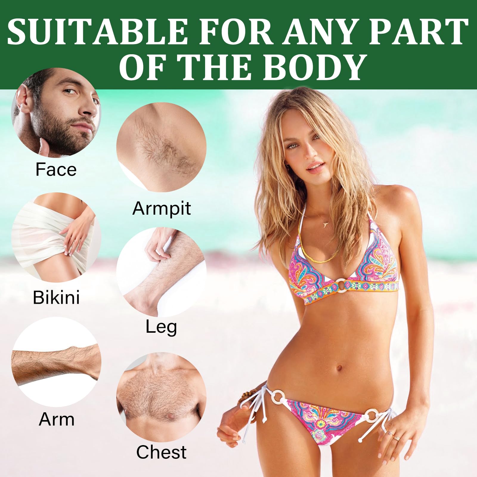 Bocello body wax strips for arms and legs with long-lasting results.