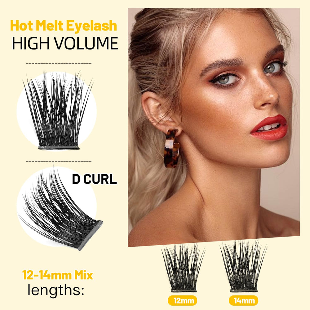 Bodermincer 14mm-16mm mixed length lashes for bold eyes