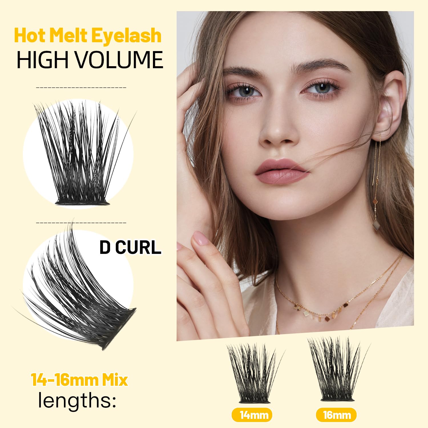 Bodermincer cluster lashes being picked with tweezers for precise, professional application.