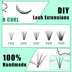 D-Curl lash shape provides lift and defined curl.