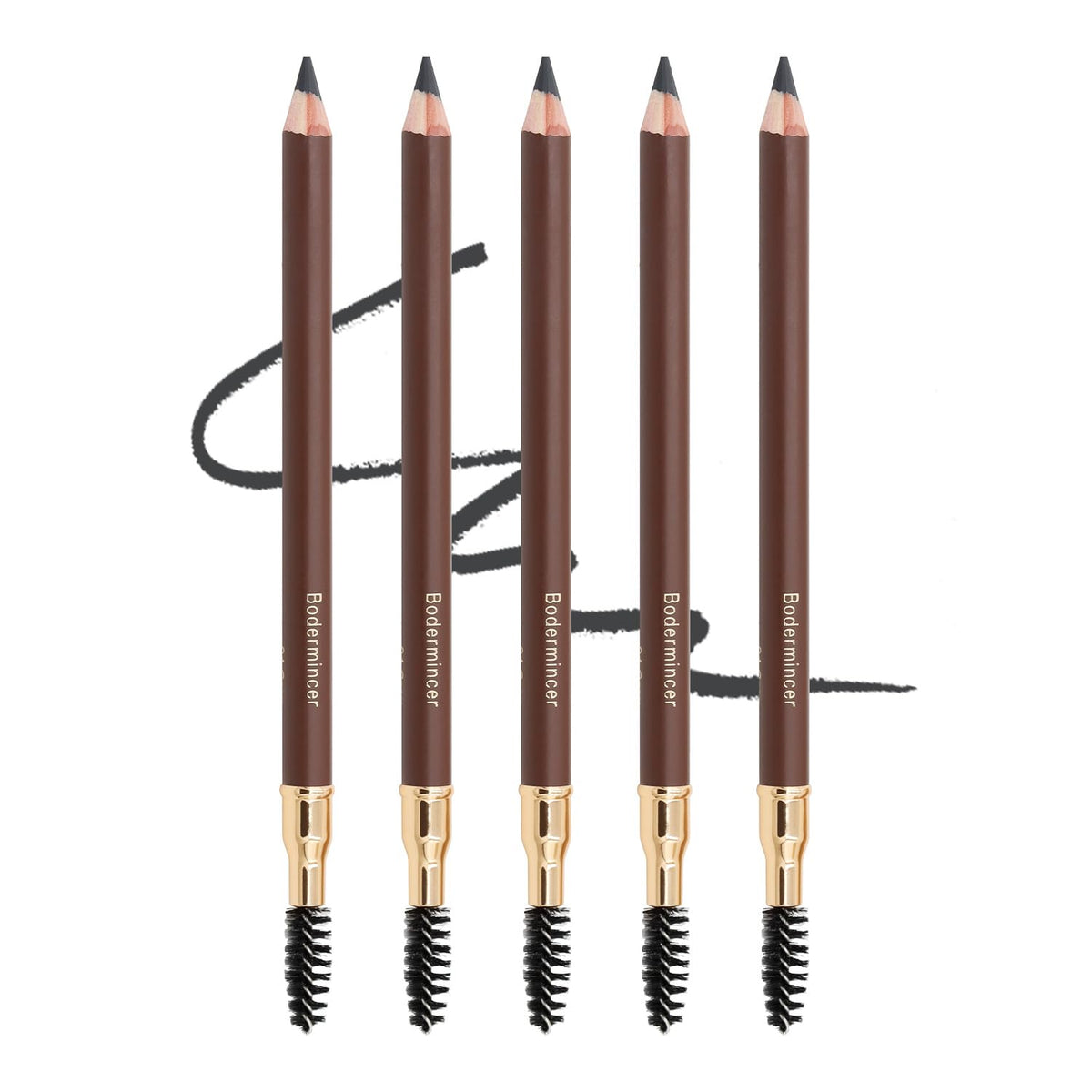 Bodermincer Eyebrow Pencil 5-color set for natural, defined brows.