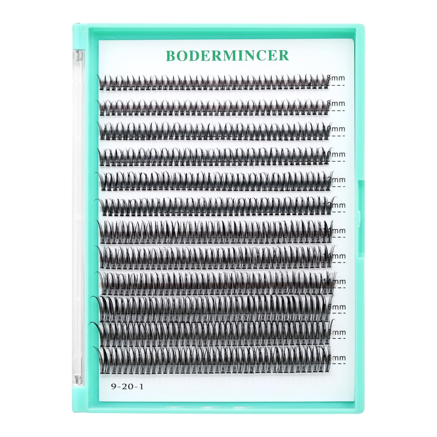 Bodermincer fish tail lashes close-up with C curl for natural volume and shine