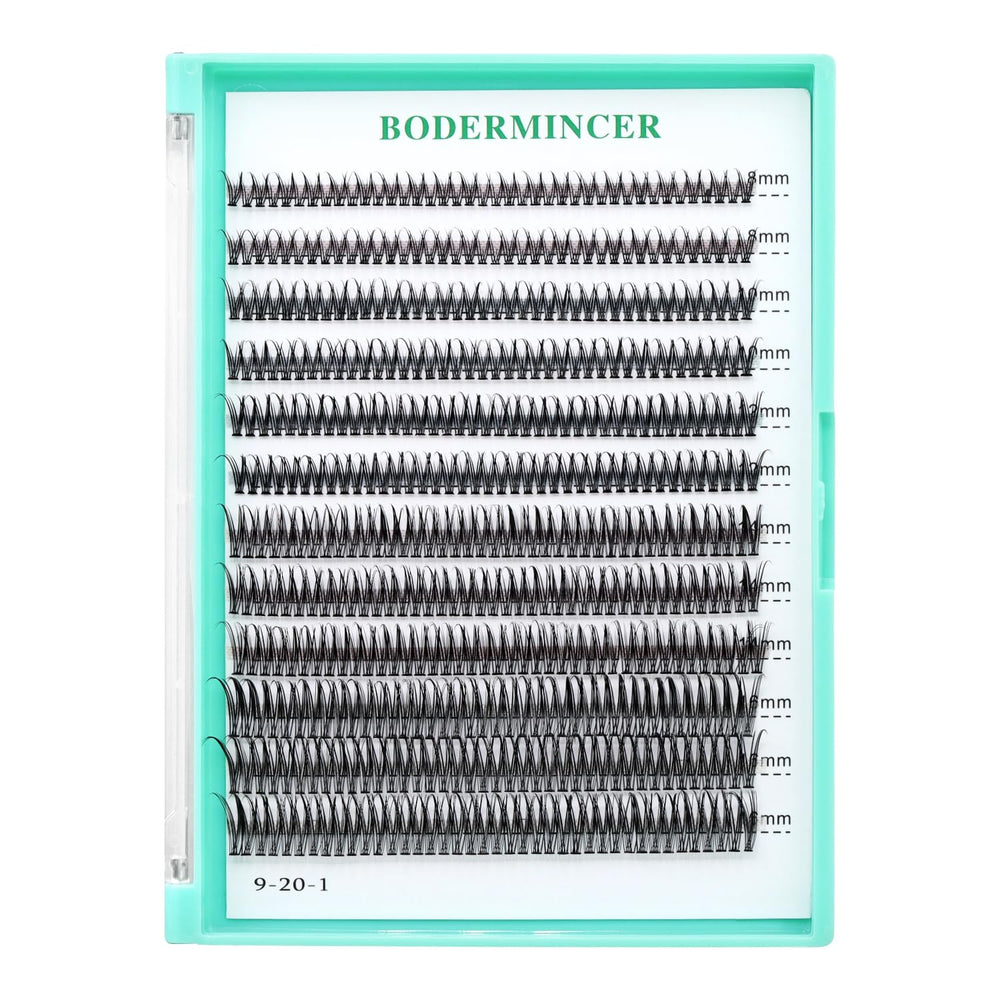 Bodermincer fish tail lashes close-up with C curl for natural volume and shine