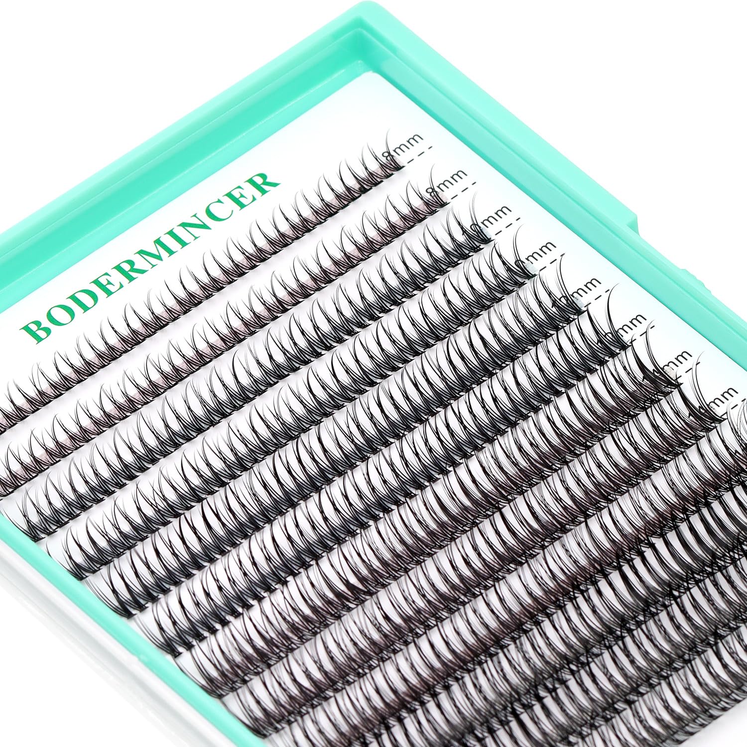 Bodermincer individual lash clusters with 12 fibers and C curl for comfort