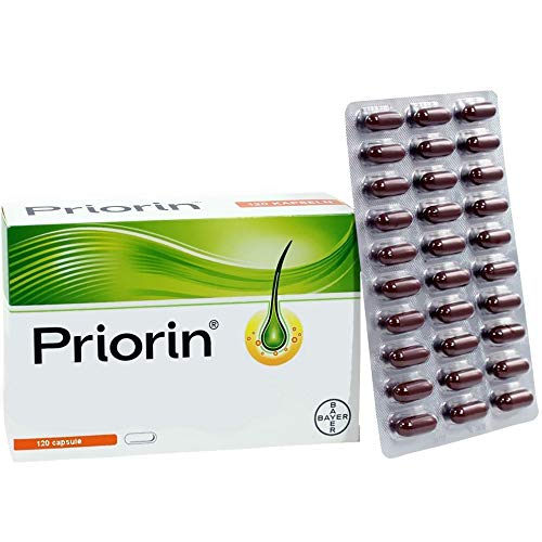 bodi PRIORIN capsules daily-dosing plan showing morning and evening use.