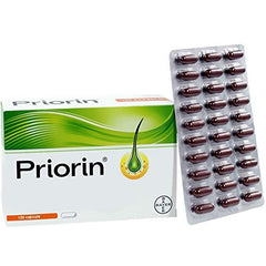 bodi PRIORIN capsules daily-dosing plan showing morning and evening use.