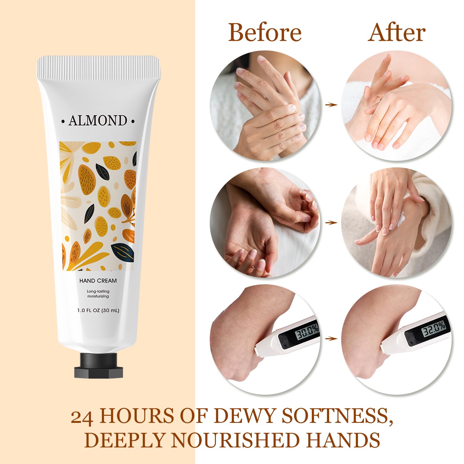 BODY & EARTH Hand Cream Cherry Blossom delicate fragrance and fast-absorbing moisture