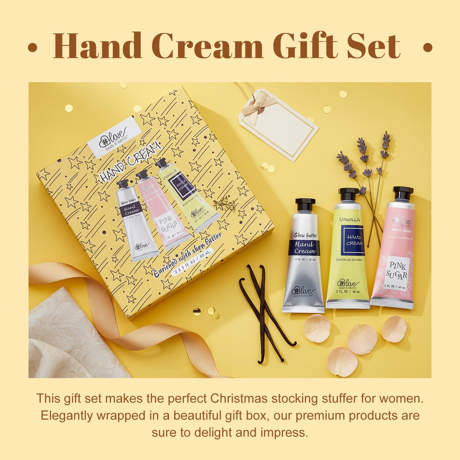 Body & Earth Love shea butter hand cream for deep hydration without greasiness.