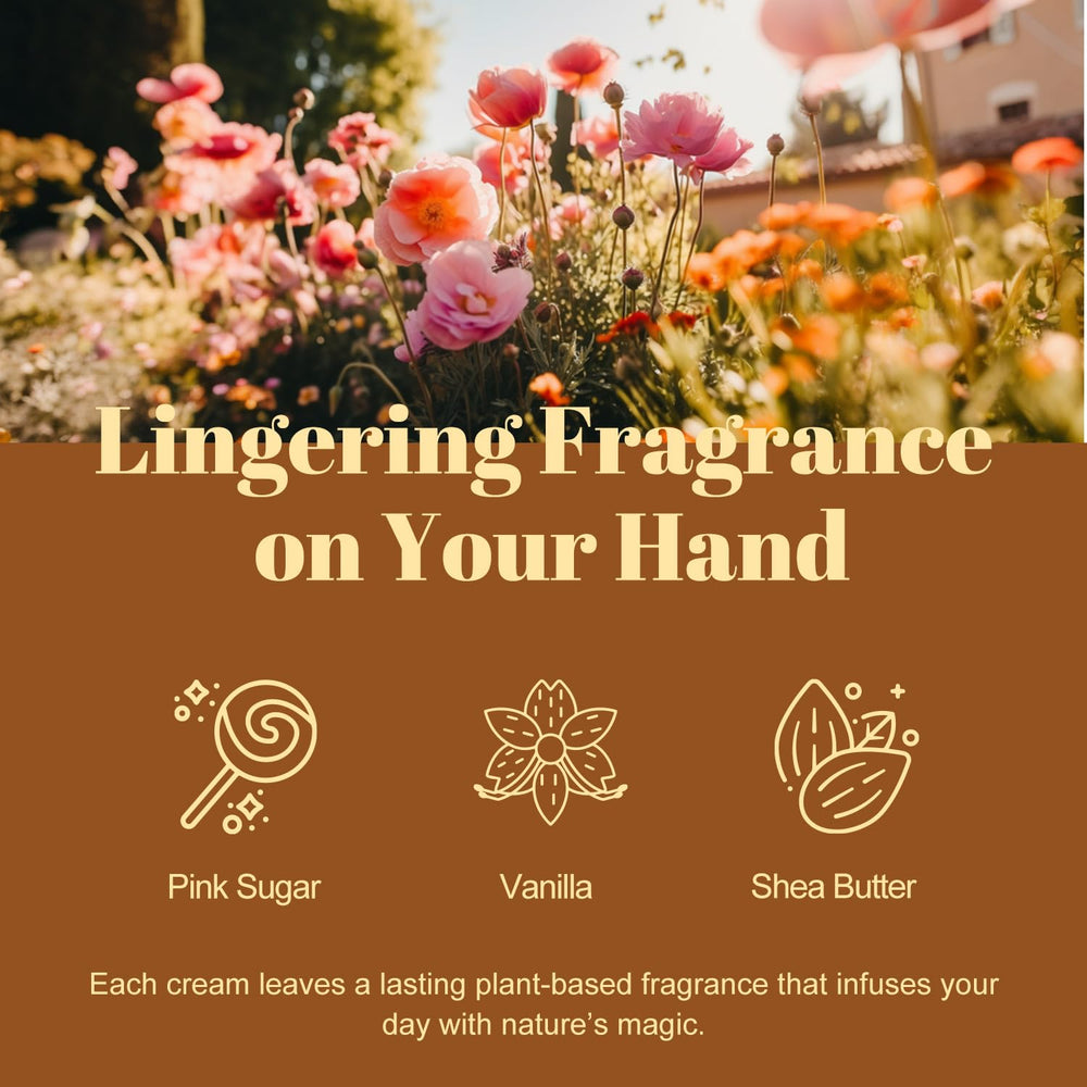 Body & Earth Love vanilla fragrance hand cream comforting scent for daily use.