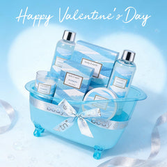 Body & Earth Ocean Gift Basket shower gel emphasizes gentle cleansing and spa vibes.