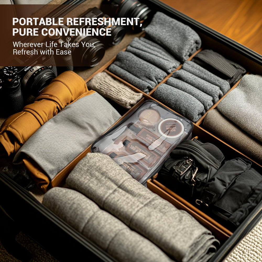 Body & Earth sandalwood travel set gift packaging ready for gifting