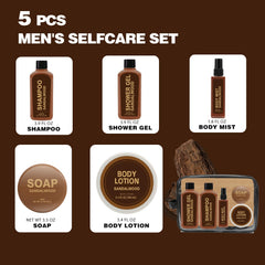Body & Earth sandalwood travel set shower gel bottle for refreshing wash
