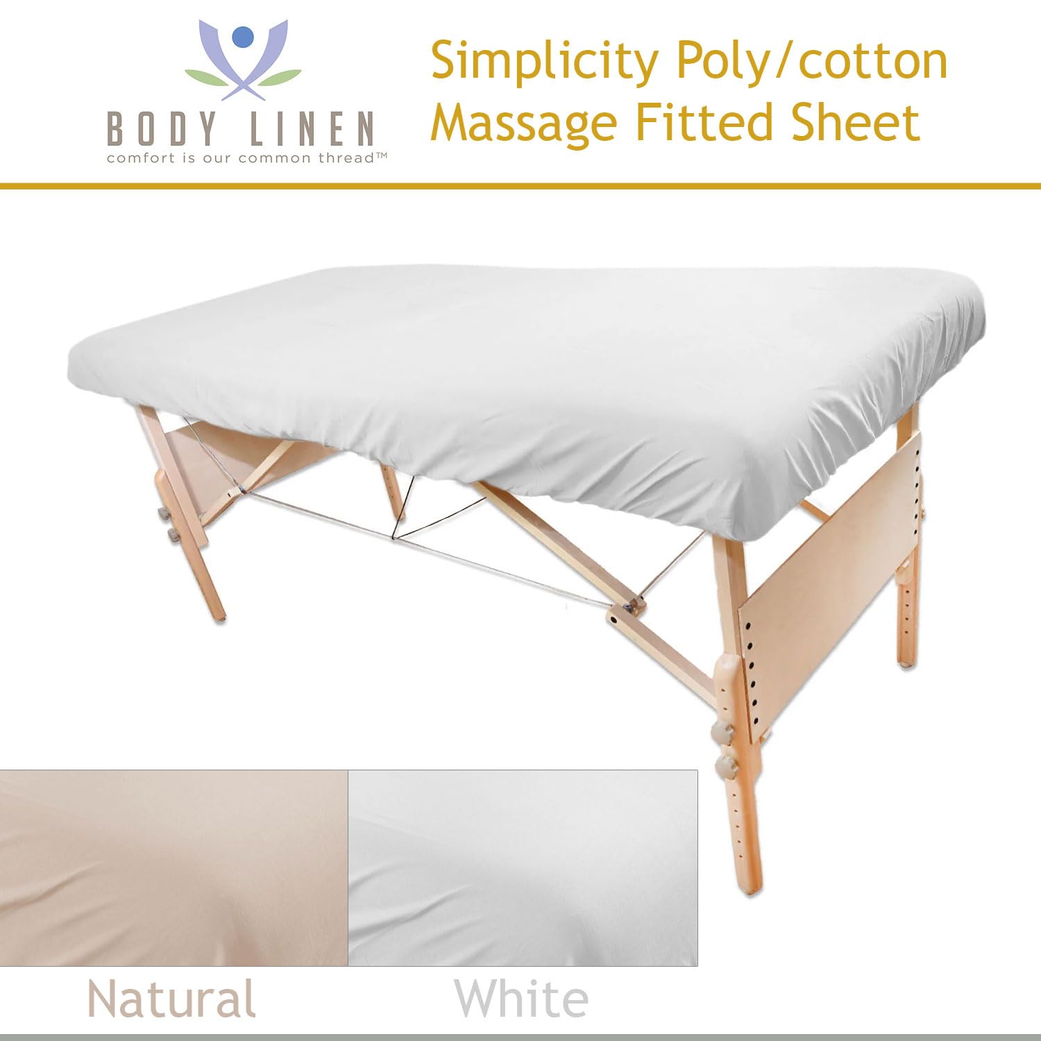 Body Linen Simplicity poly cotton weave offers soft comfort for daily use.