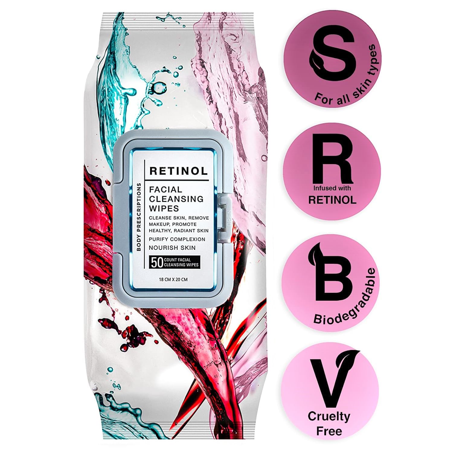 Body Prescriptions face cleansing wipes deliver gentle cleansing and toning