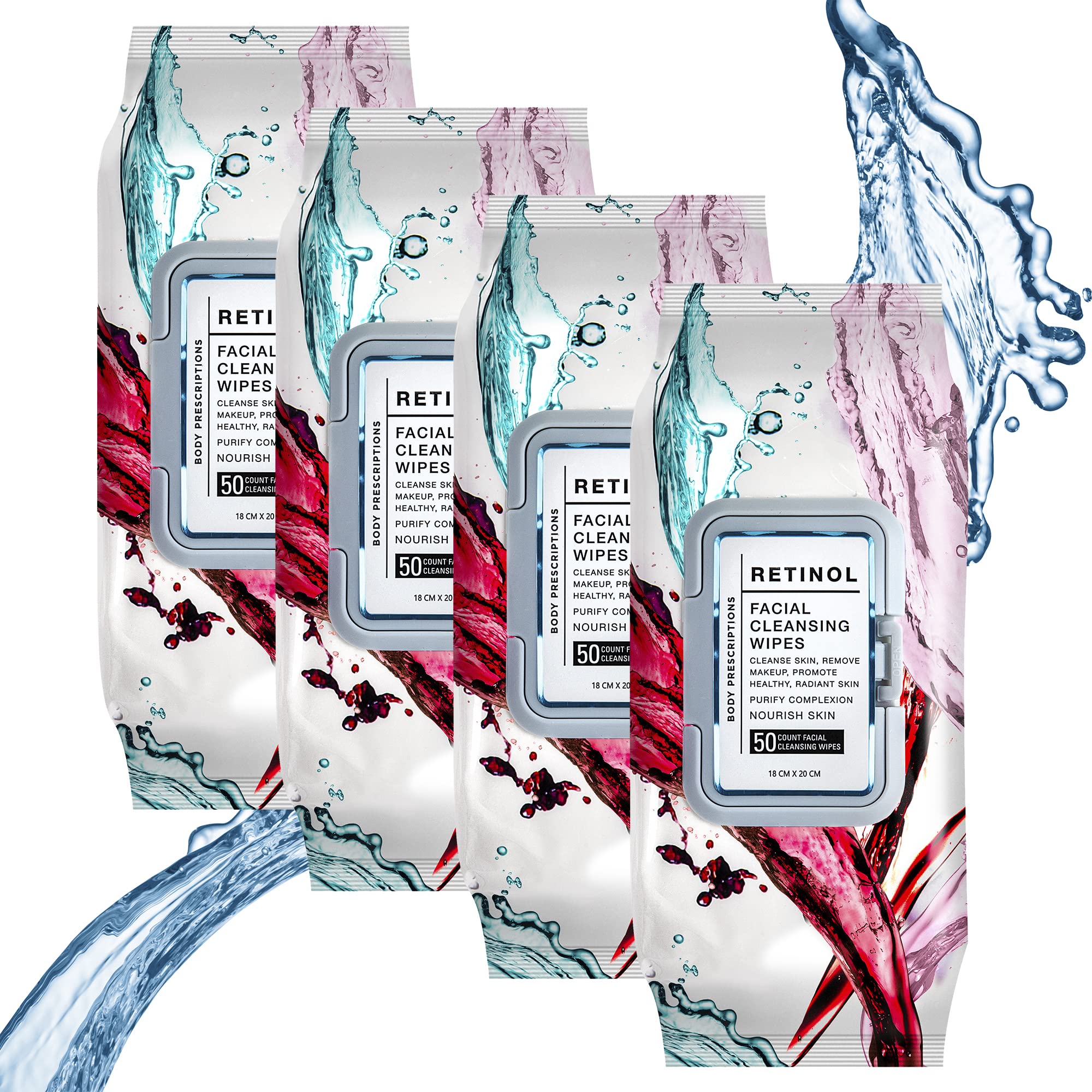 Body Prescriptions makeup cleansing wipes pack close-up for on-the-go cleansing