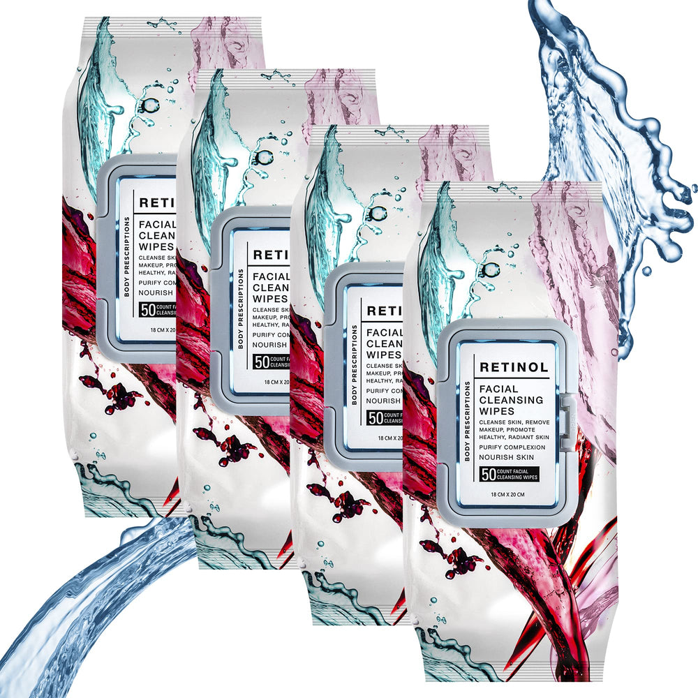 Body Prescriptions makeup cleansing wipes pack close-up for on-the-go cleansing