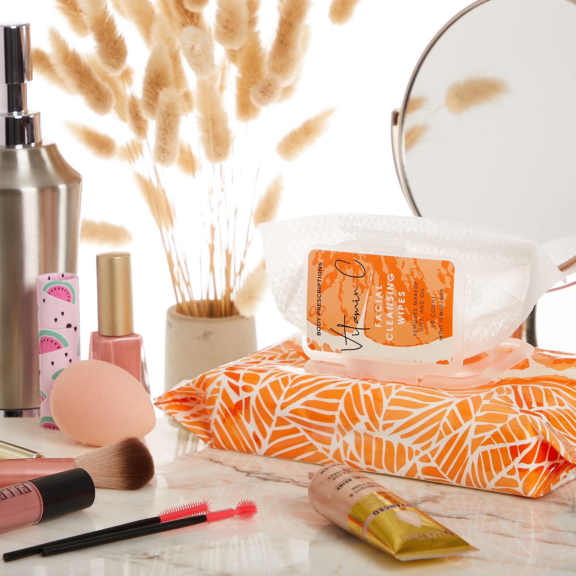 Body Prescriptions makeup cleansing wipes portable seal closure for on-the-go refresh.
