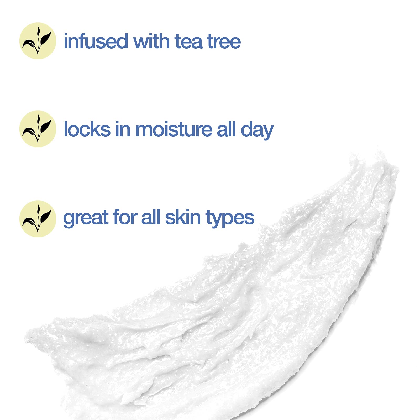 Body Prescriptions scrub application on skin shows moisturized, refreshed appearance.